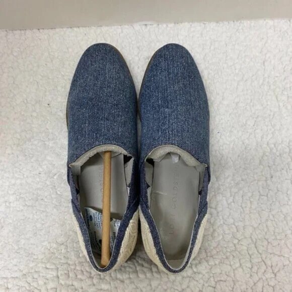 NIB Lori Goldstein Women's Loafer Flat Shoes Blue Denim & Ivory Lace Size 6 M - Picture 6 of 9